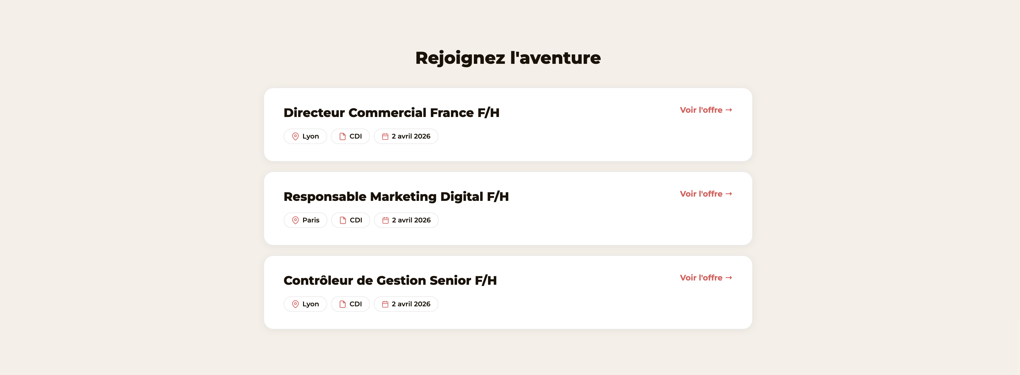 Page carrière — avantages salariés